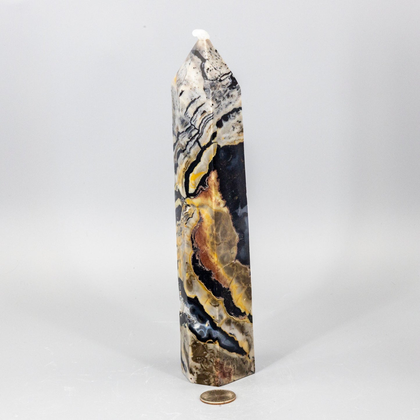 Volcano Agate Crystal Tower – XL UV Reactive
