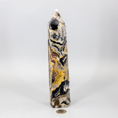 Volcano Agate Crystal Tower – XL UV Reactive