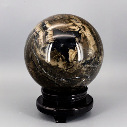 Volcano Agate Sphere HUGE 186mm UV Reactive