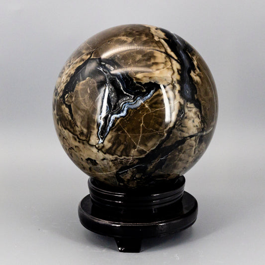 Volcano Agate Sphere HUGE 186mm UV Reactive