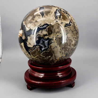 Volcano Agate Sphere XXL HUGE 252mm UV Reactive – Spheres