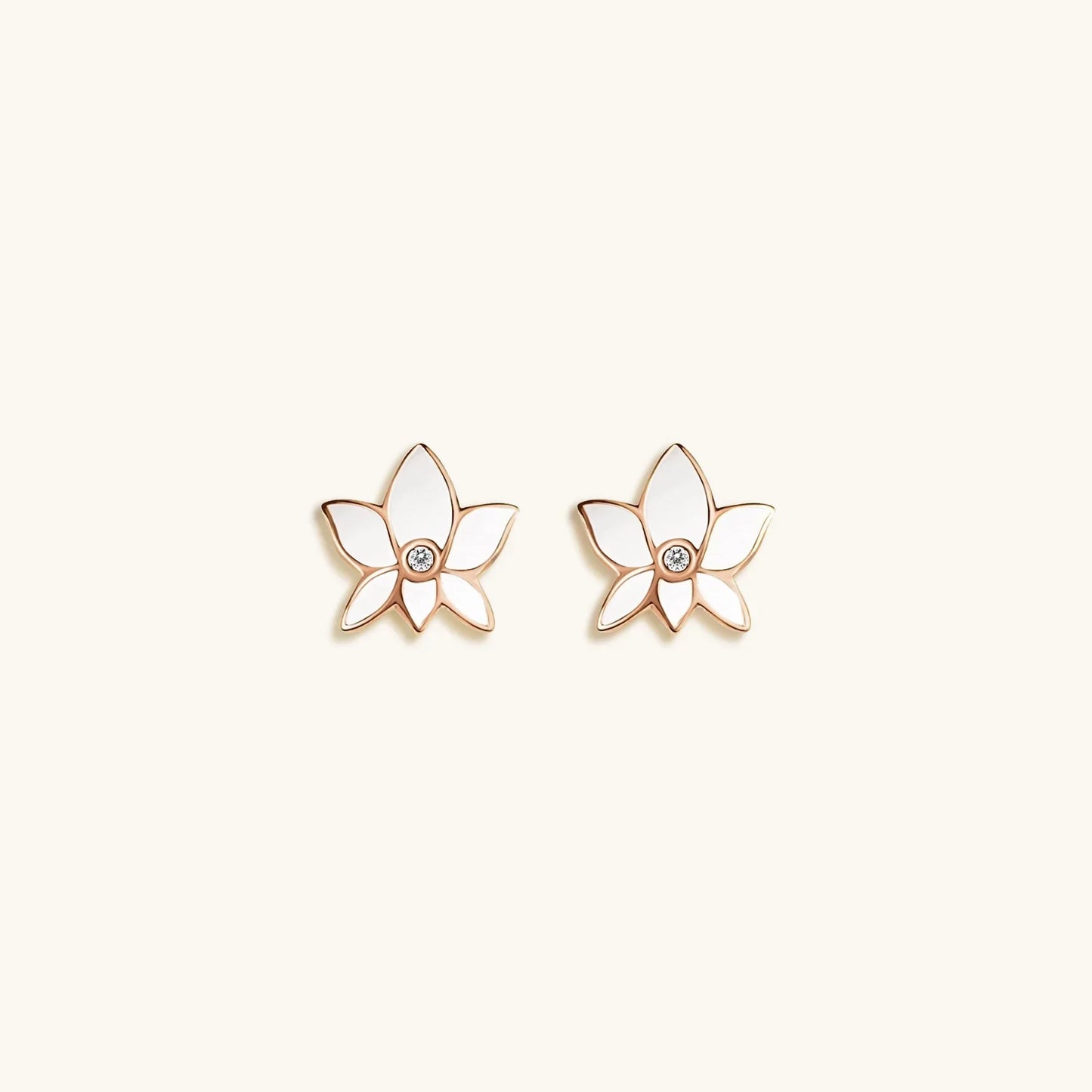 Lush Virtue - Lotus Flower Stud Earrings – Earrings - Womens