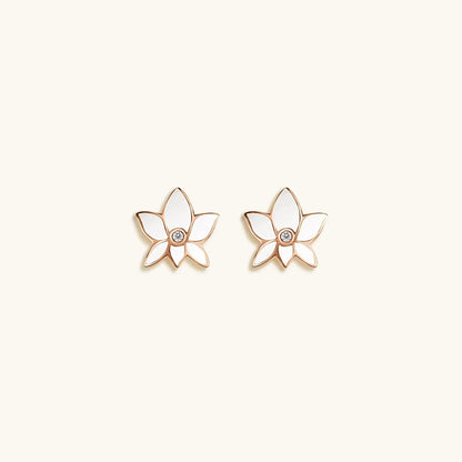 Lush Virtue - Lotus Flower Stud Earrings – Earrings - Womens