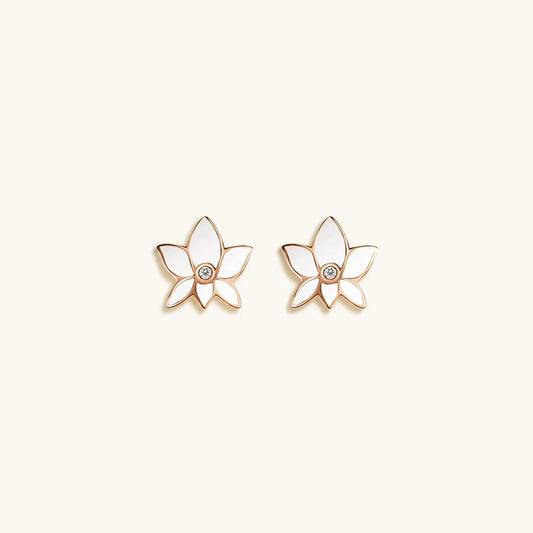 Lush Virtue - Lotus Flower Stud Earrings – Earrings - Womens