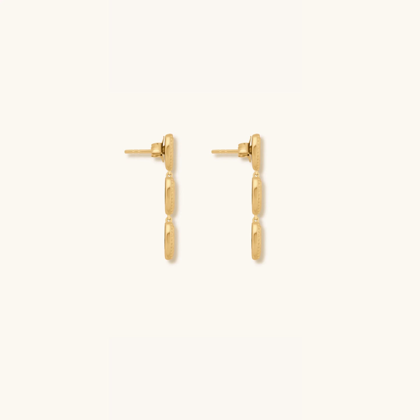 Triple Blessings Evil Eye Mother of Pearl Earrings – Earrings - Womens