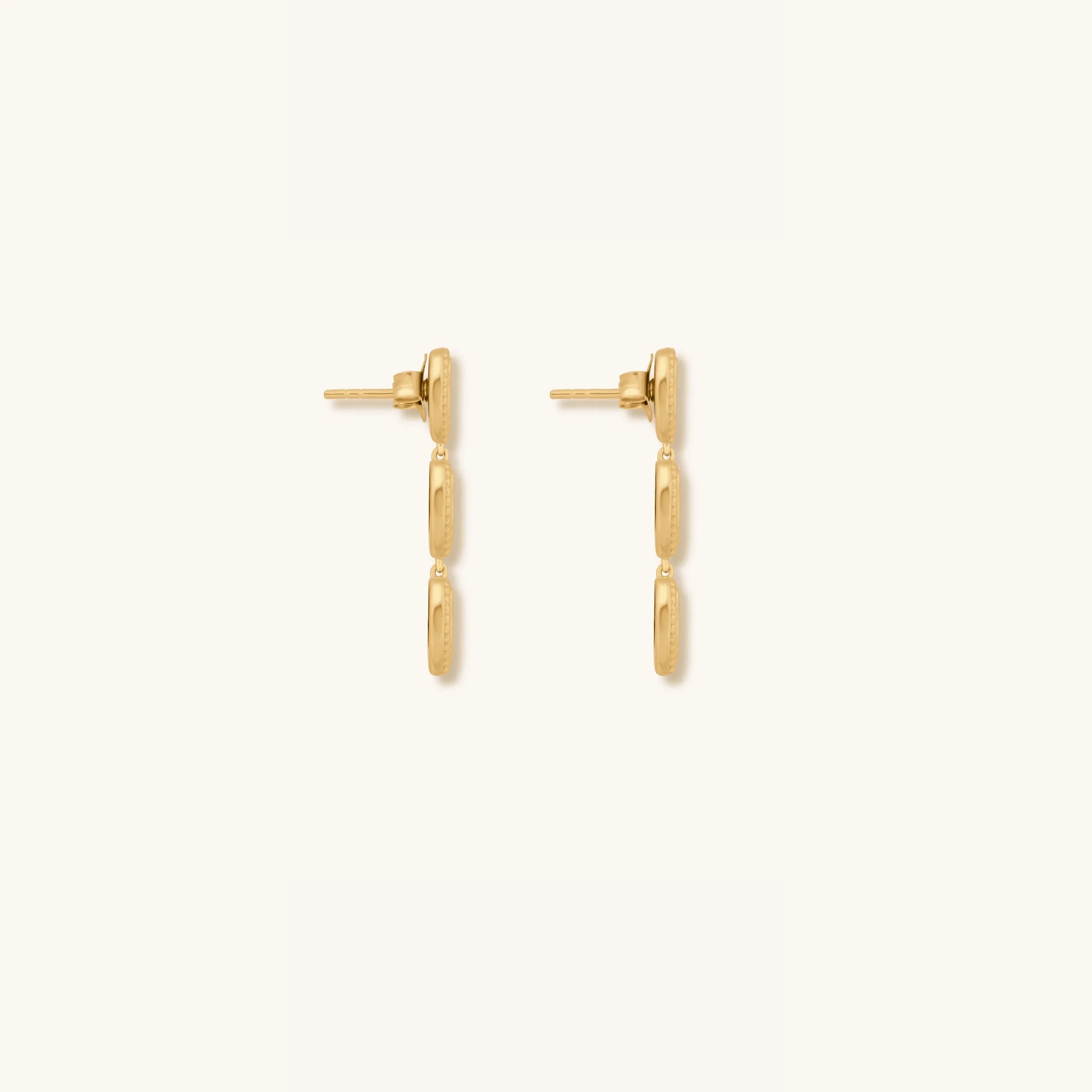 Triple Blessings Evil Eye Mother of Pearl Earrings – Earrings - Womens