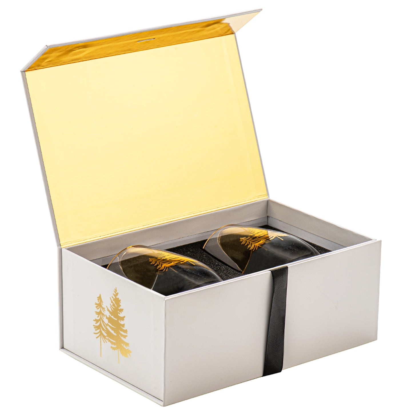 Trees Stemless Wine Glass - Boxed Set of 2