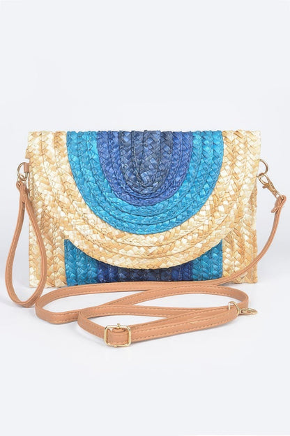 Straw Coloful Envelope Clutch –