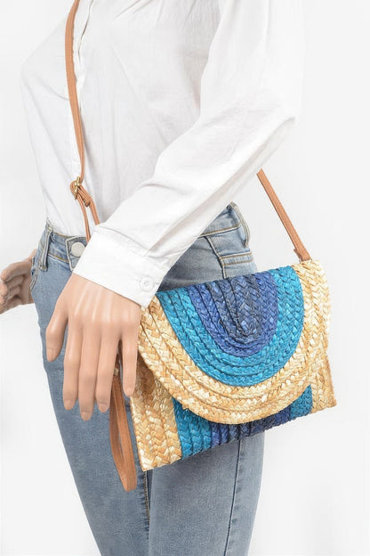 Straw Coloful Envelope Clutch –