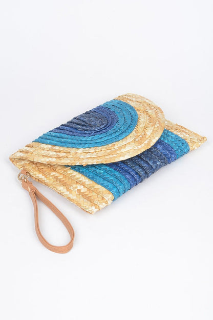 Straw Coloful Envelope Clutch –