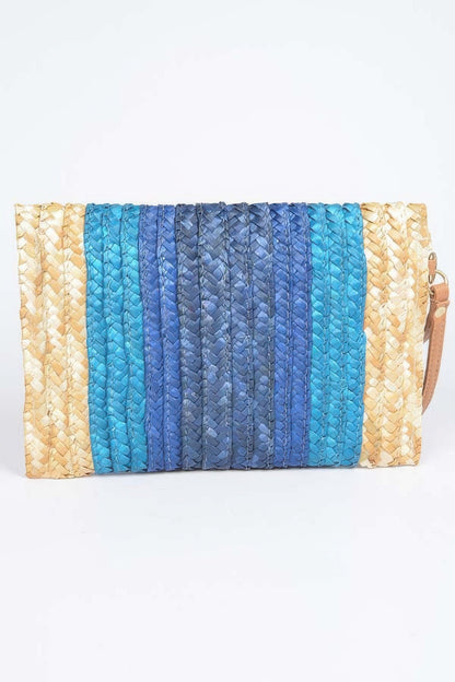 Straw Coloful Envelope Clutch –