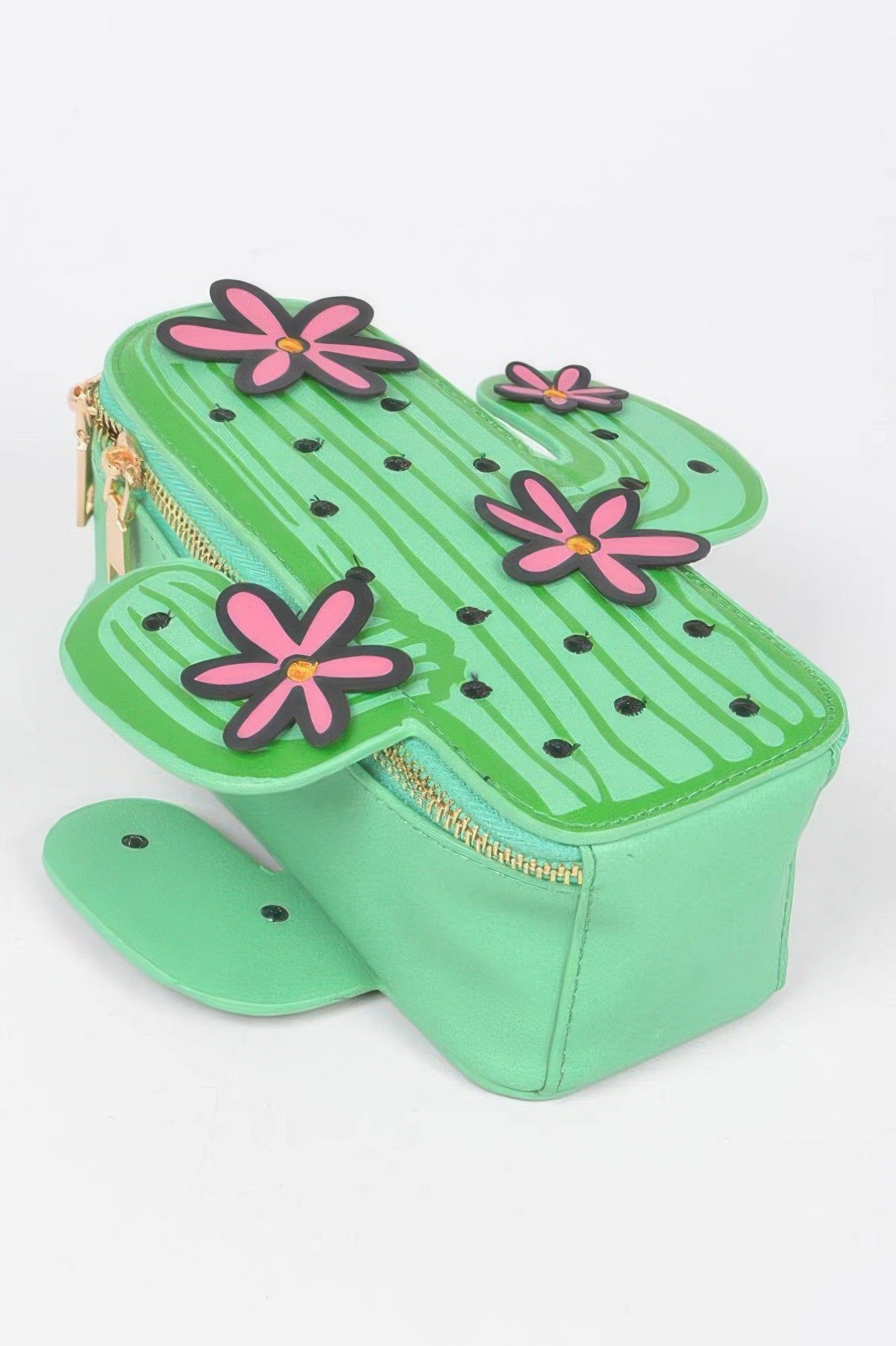 Faux Leather Cactus Crossbody Bag –