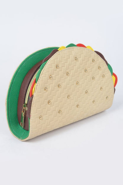 Studded Taco Shape Clutch –