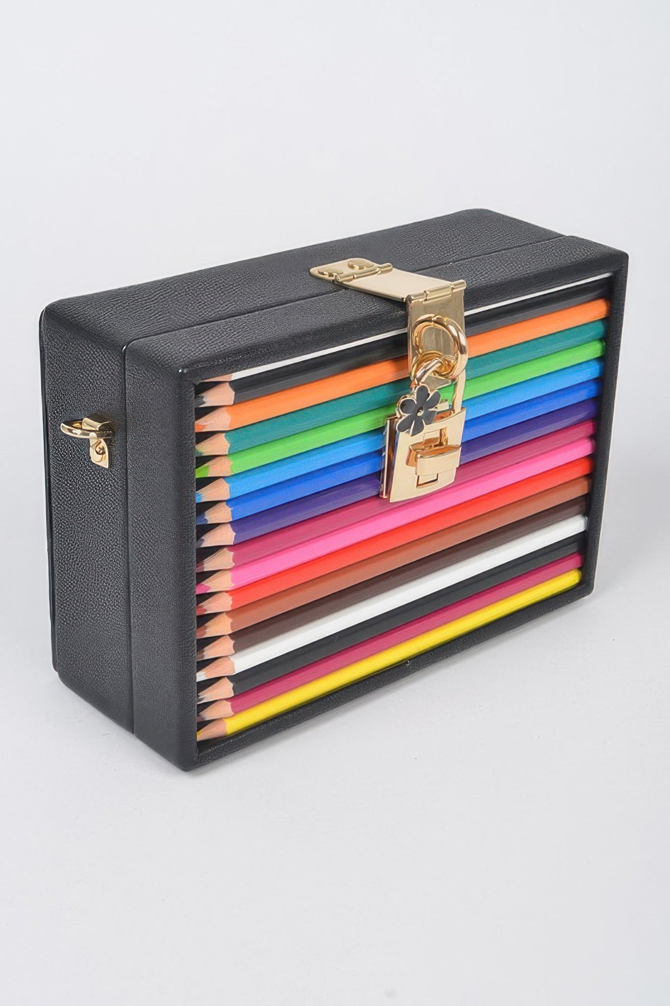 Pencil Case With Key And Lock Clutch –