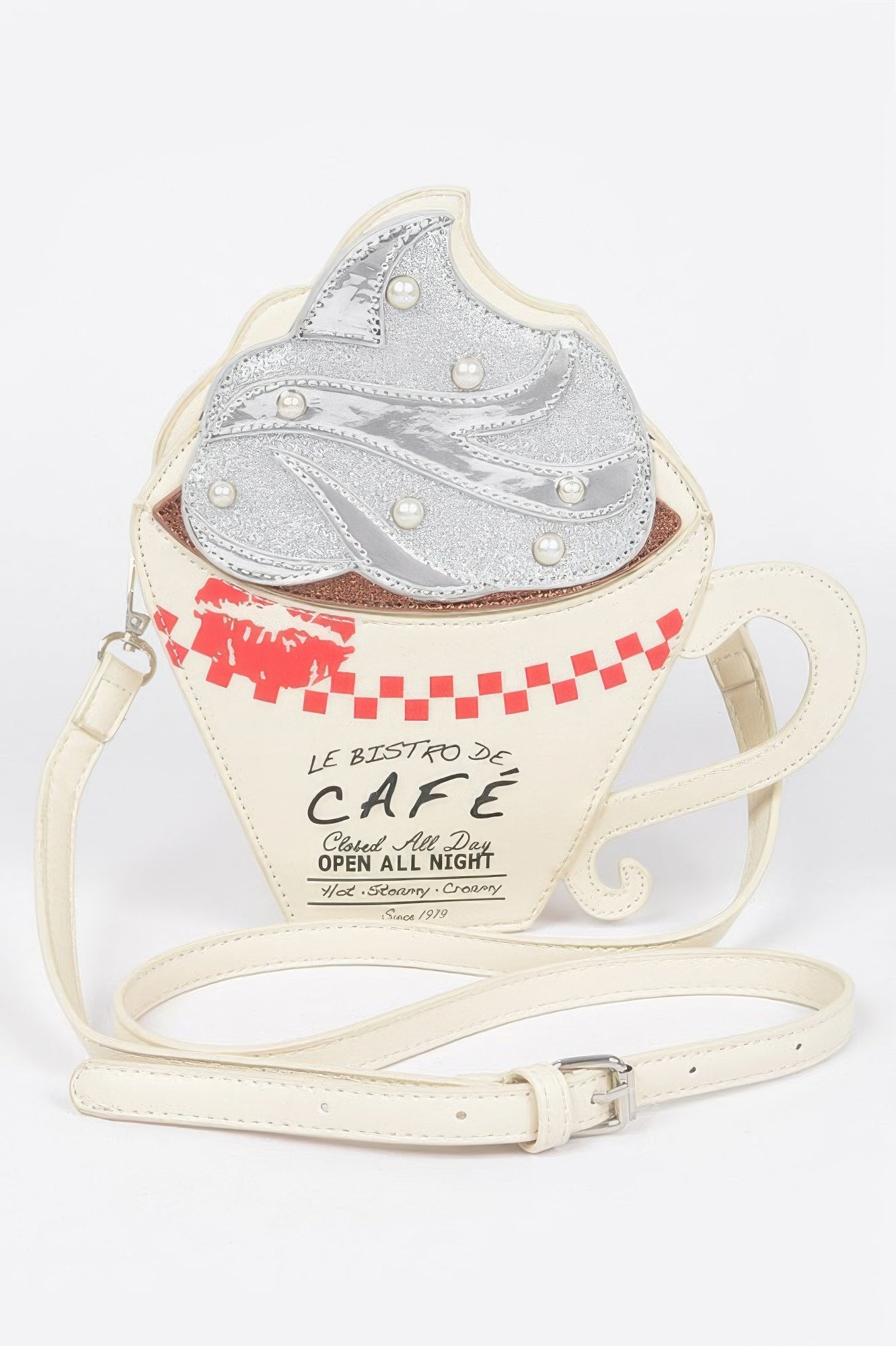 Whip Cream Coffee Cup Novelty Bag – Ivory