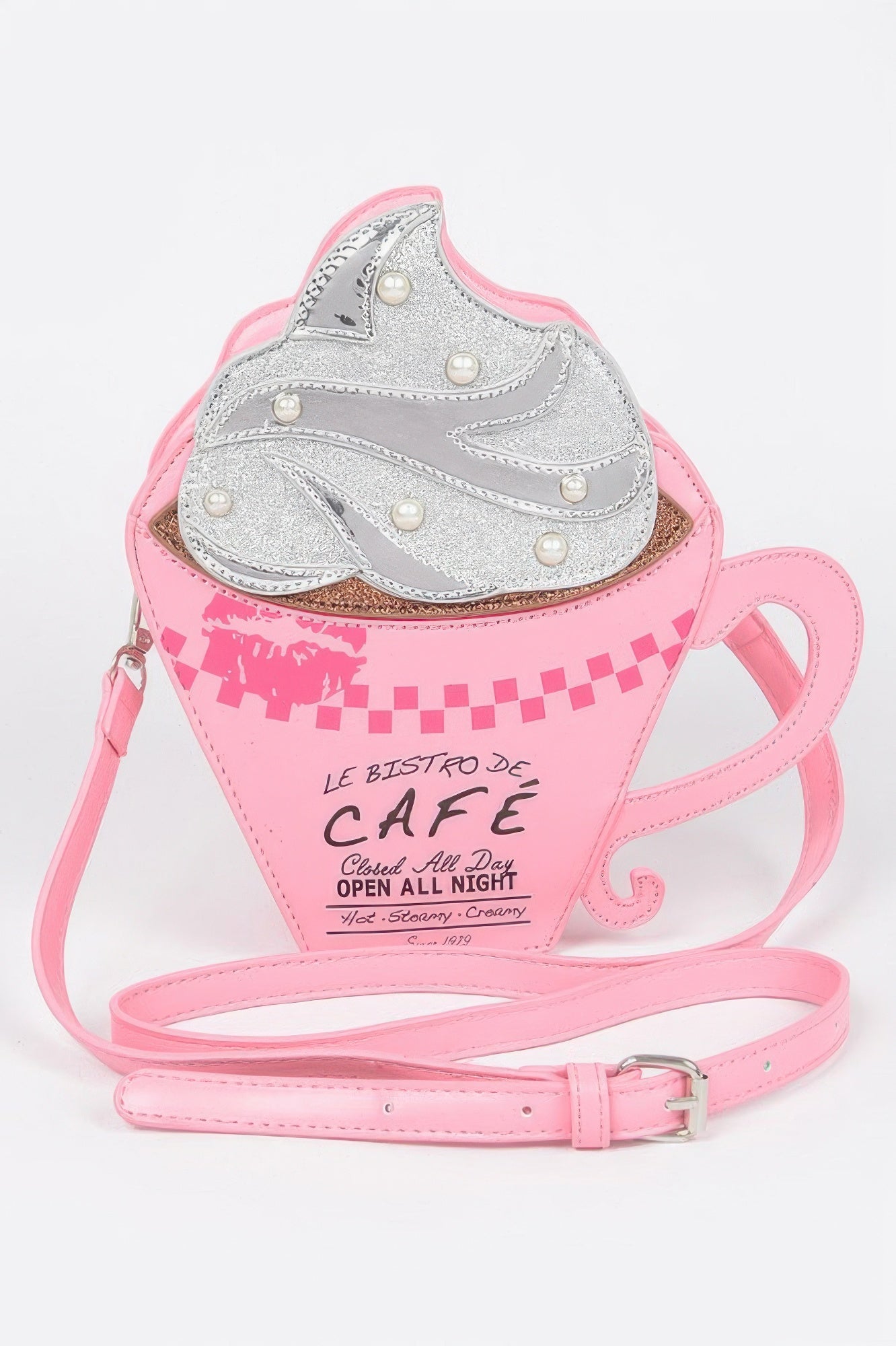 Whip Cream Coffee Cup Novelty Bag – Pink