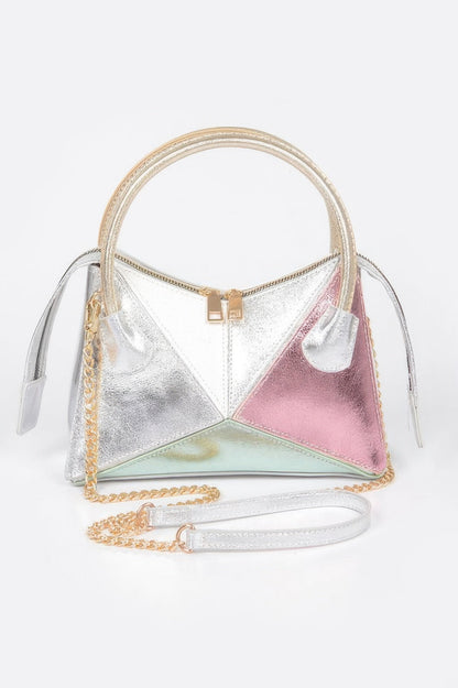 Metallic Multi Color Top Handle Bag – Multicolor 2