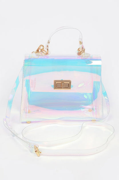 Hologram Transparent Crossbody Bag – Multicolor