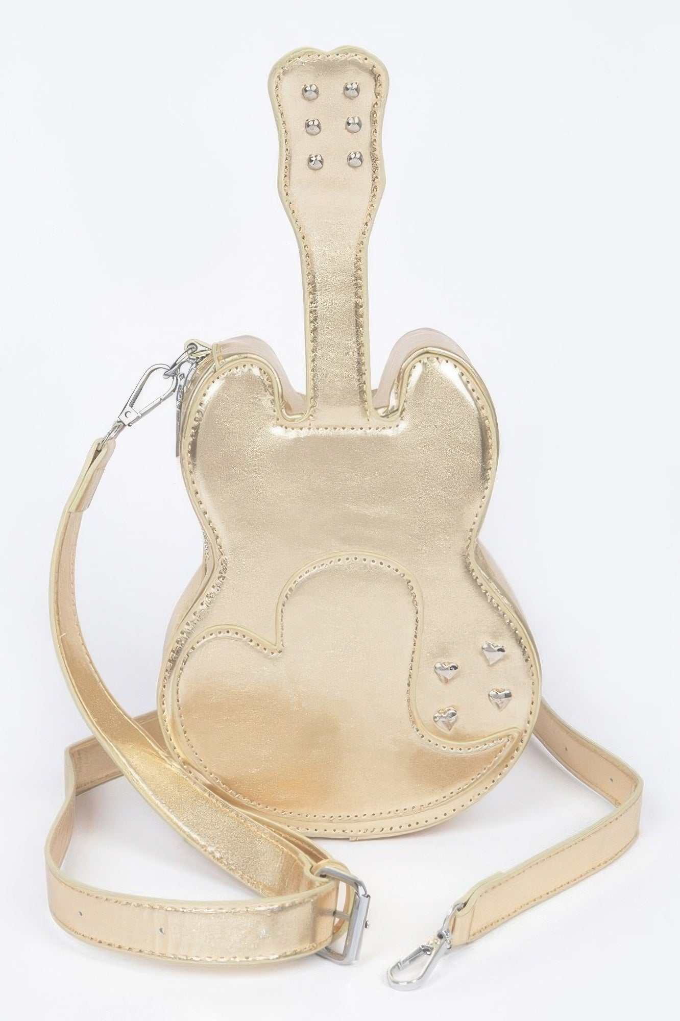 Metallic Faux Leather Guitar Novelty Bag –