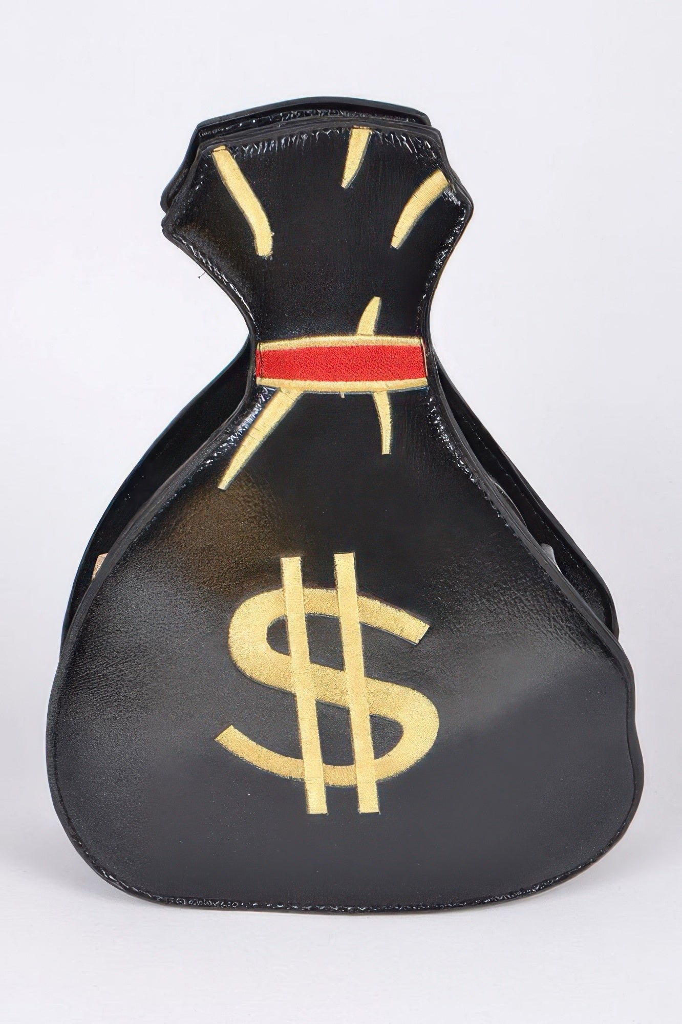 Money Bag Shiny Clutch – Black