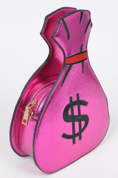 Money Bag Shiny Clutch –