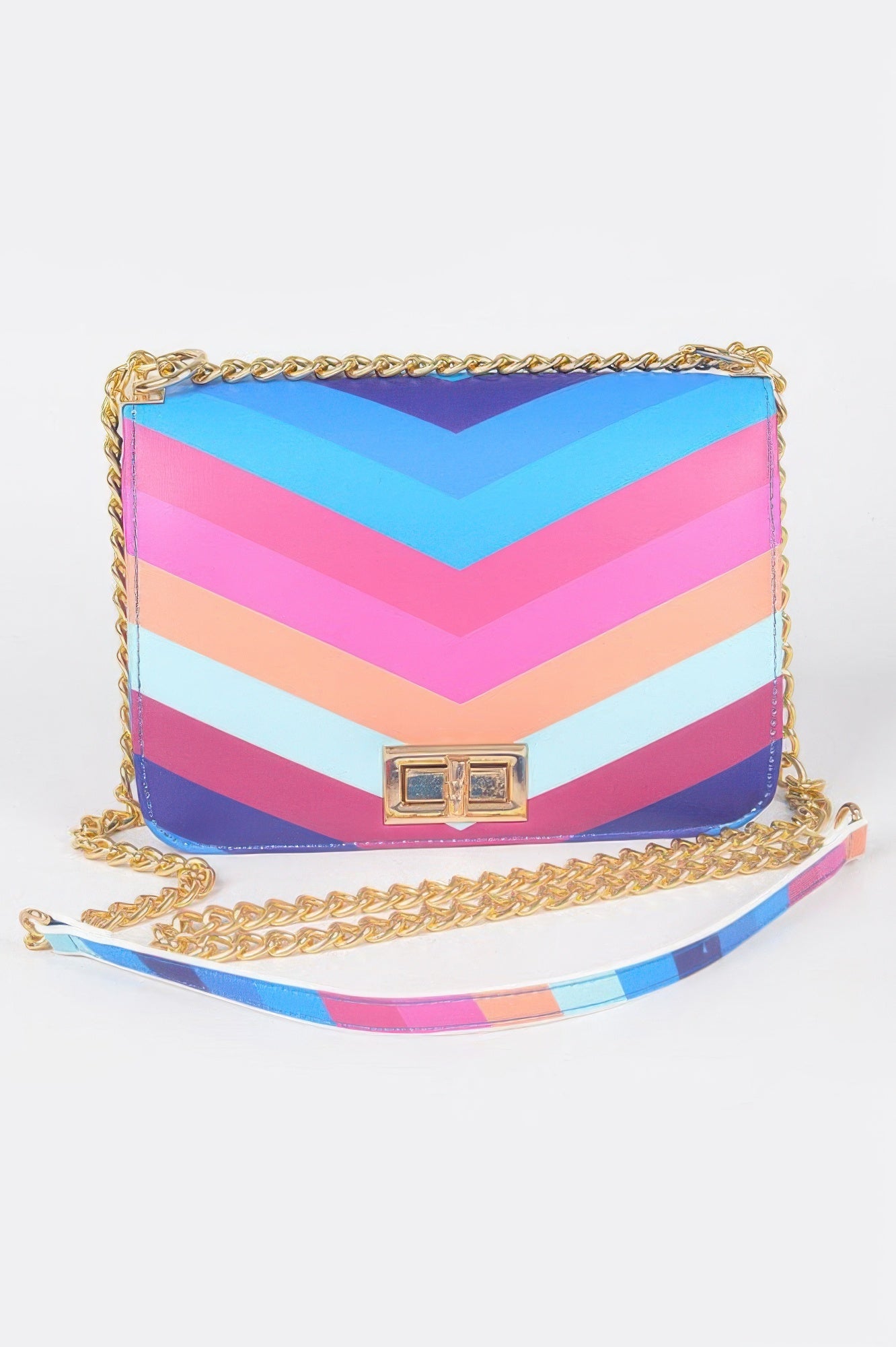 Multi Color Flap Chain Shoulder Bag –