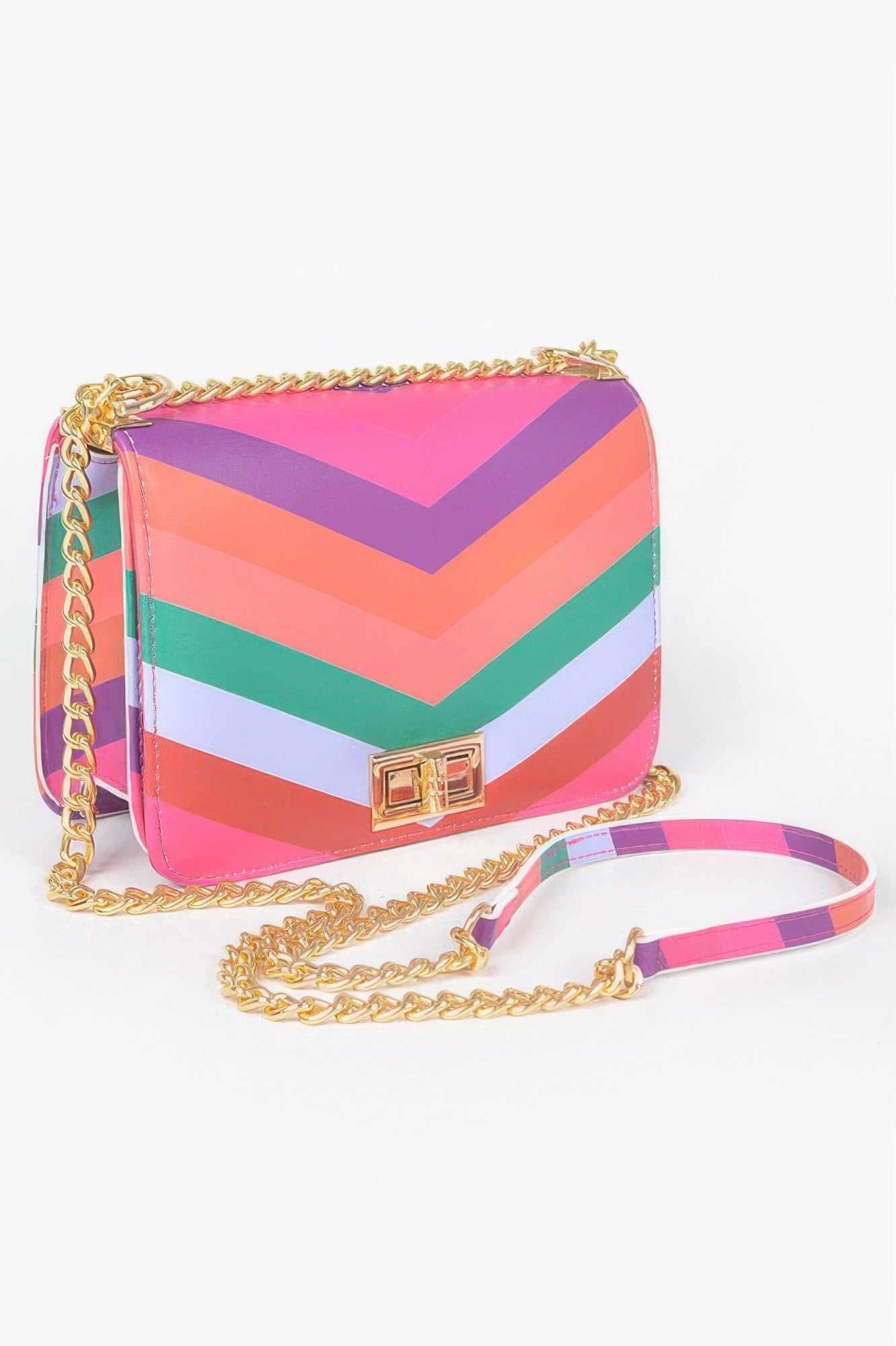 Multi Color Flap Chain Shoulder Bag – Multicolor 2