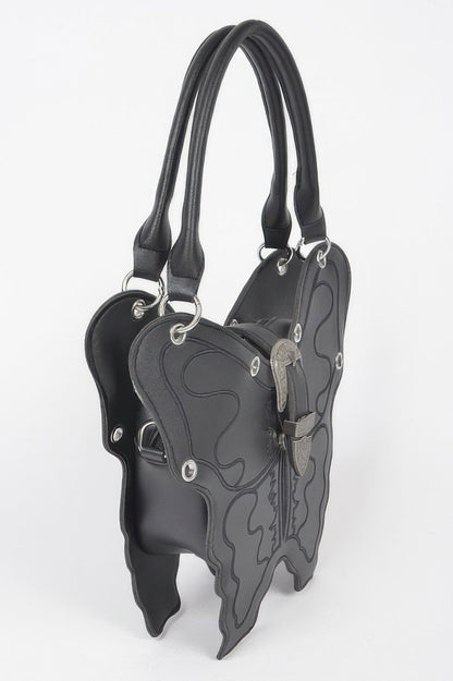 Faux Leather Butterfly Bag –