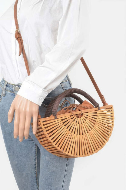 Handmade Bamboo Clutch – Camel