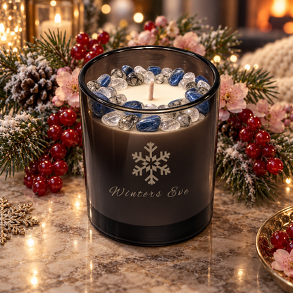 Winter's Eve Crystal-Infused Coconut Soy Candle, 10 oz