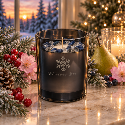 Winter's Eve Crystal-Infused Coconut Soy Candle, 10 oz