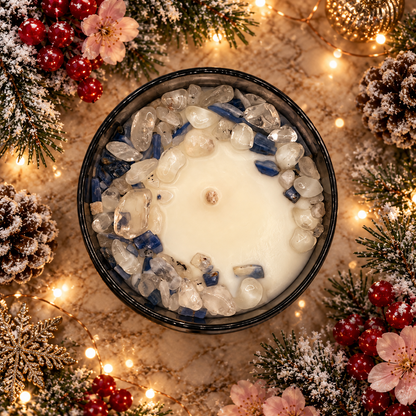 Winter's Eve Crystal-Infused Coconut Soy Candle, 10 oz