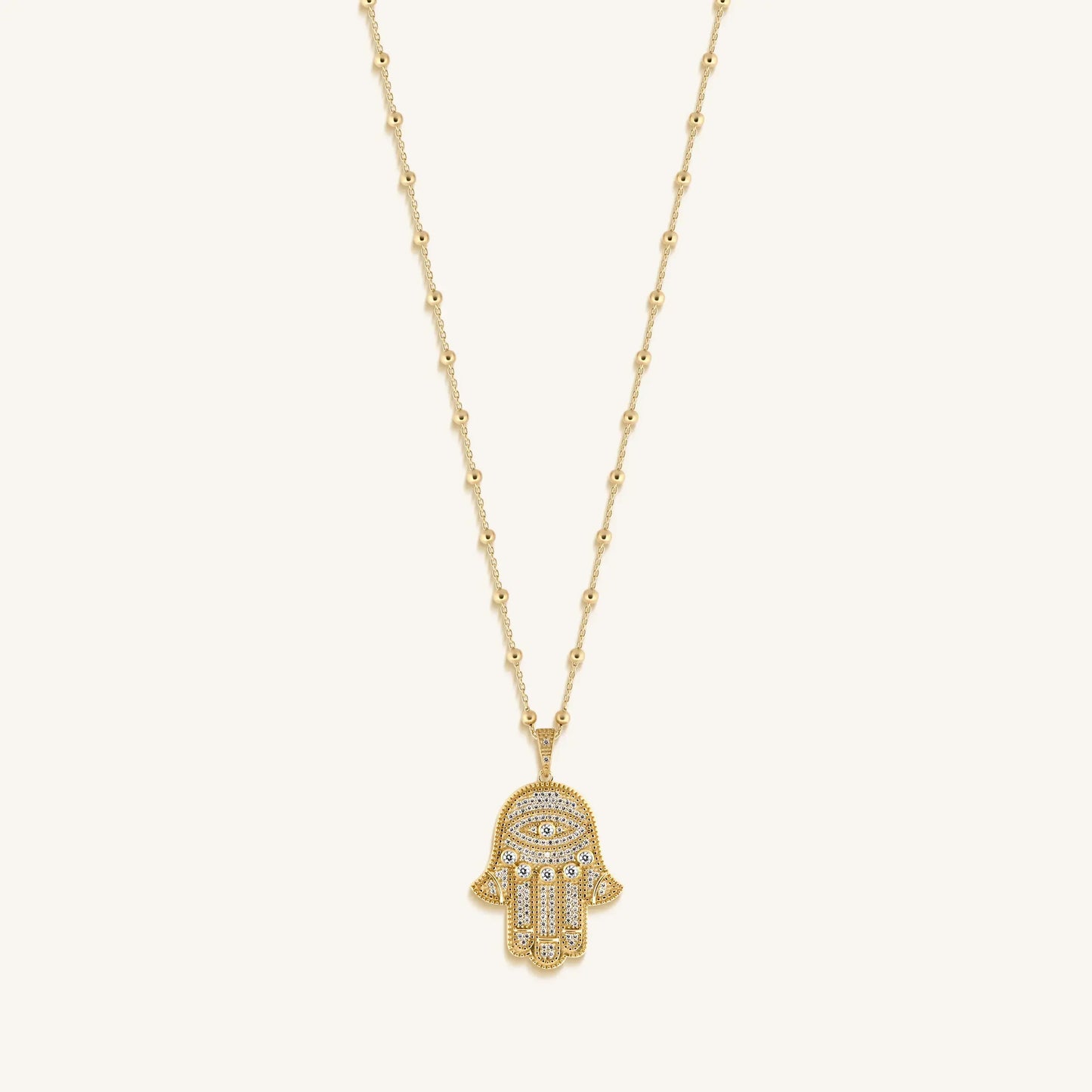 Inspired Action Gold Evil Eye & Hamsa Hand Necklace