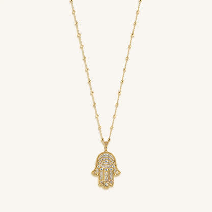 Inspired Action Gold Evil Eye & Hamsa Hand Necklace
