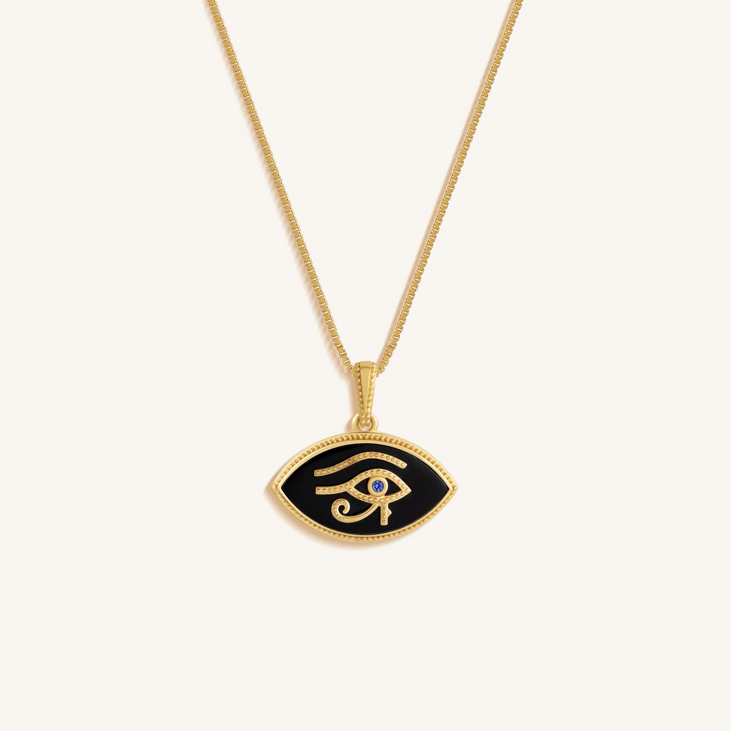 Sacred Gaze Eye of Horus Gold Necklace – Necklaces - Womens