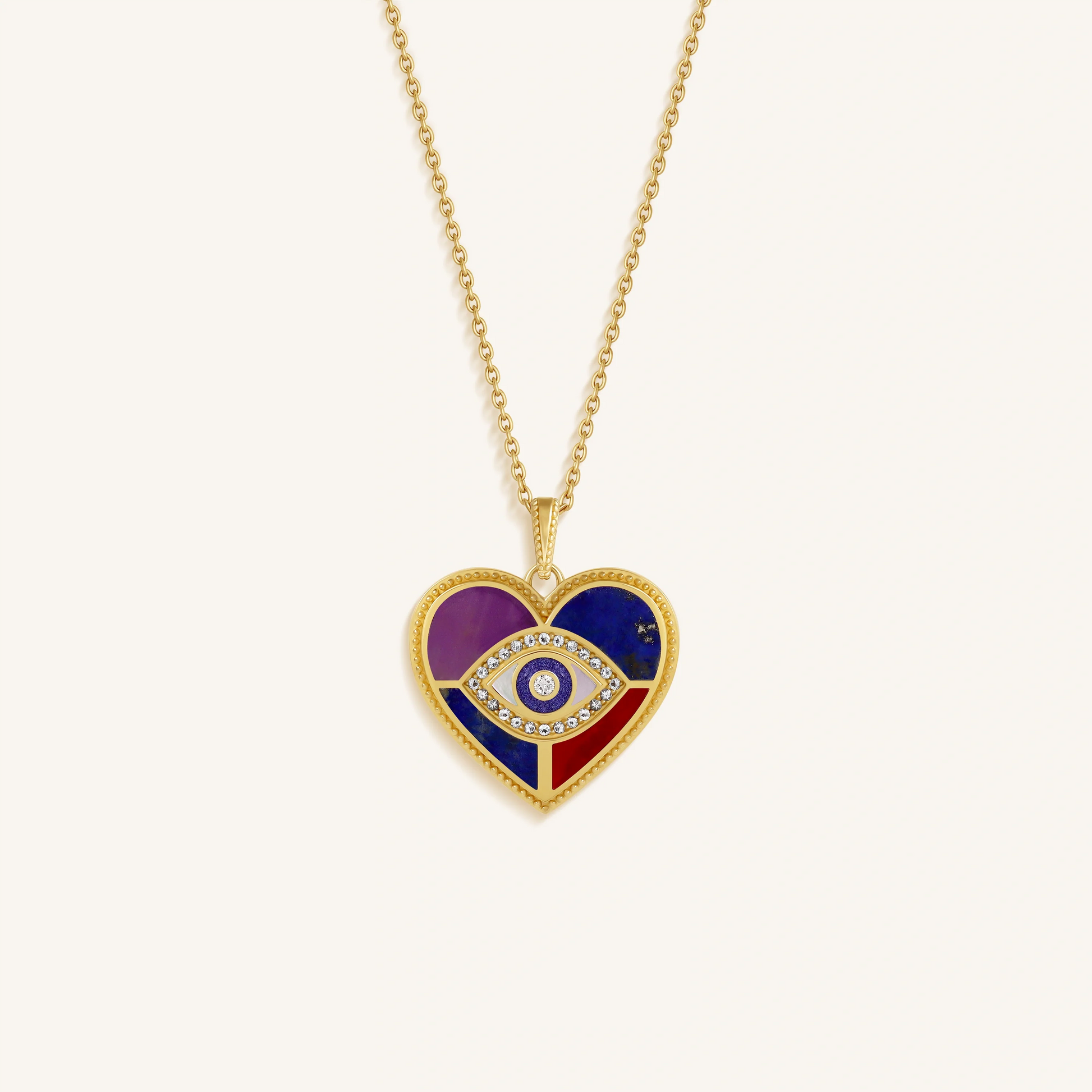 Ethereal Bloom Heart Charm Necklace – Necklaces - Womens