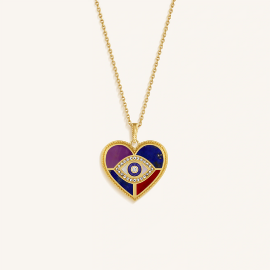 Ethereal Bloom Heart Charm Necklace – Necklaces - Womens
