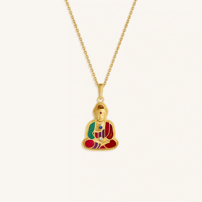 Radiant Stillness Buddha Charm Necklace – Necklaces - Womens