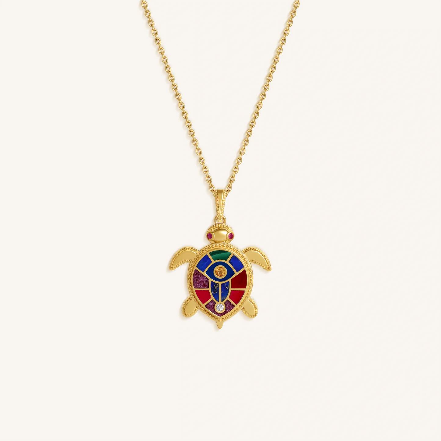 Ocean Tranquility Turtle Charm Necklace – Necklaces - Womens