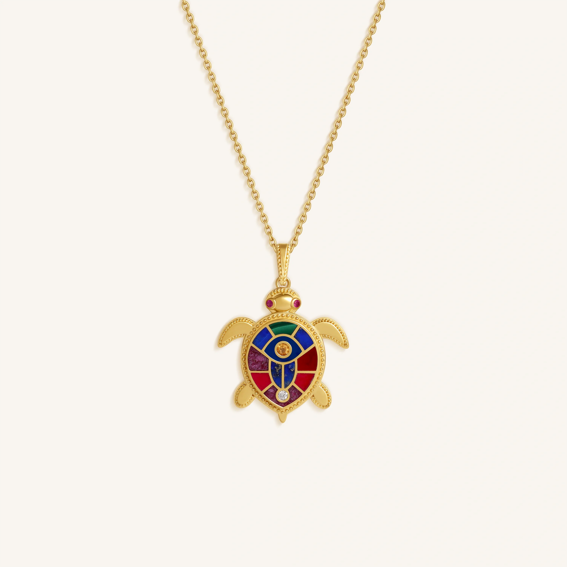 Ocean Tranquility Turtle Charm Necklace – Necklaces - Womens