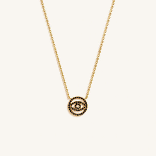 Obsidian Grace Evil Eye Necklace – Necklaces - Womens
