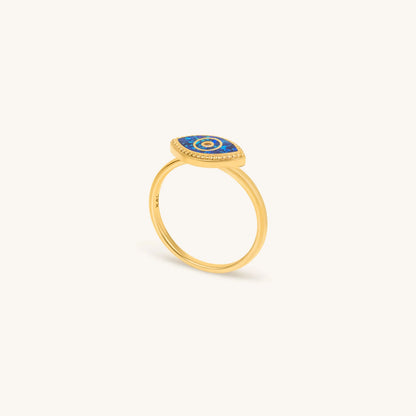Prophetic Soul Lab Blue Opal Evil Eye Ring – Rings - Womens