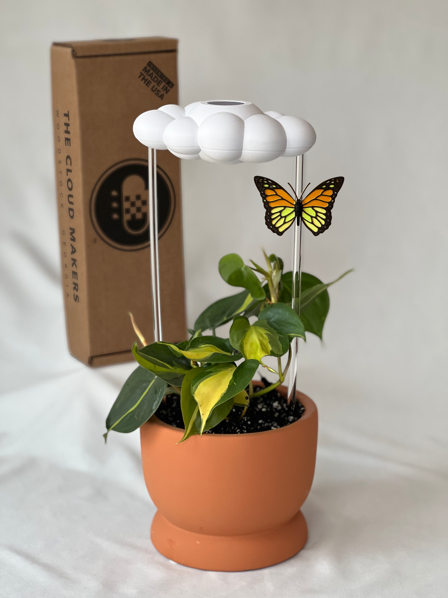 Original Dripping Rain Cloud with Orange Butterfly Charm – Clouds