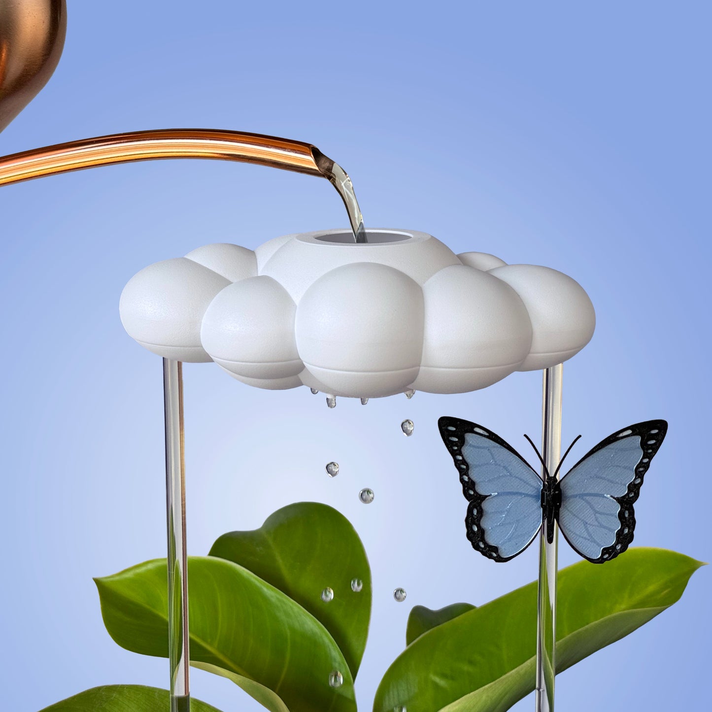 Original Dripping Rain Cloud with Blue Butterfly Charm – Clouds