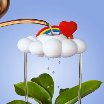 Original Dripping Rain Cloud with Red Heart and Rainbow Charms – Clouds