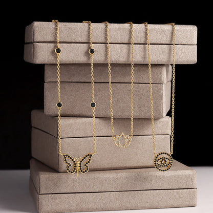 Midnight Renewal Butterfly Necklace – Necklaces - Womens