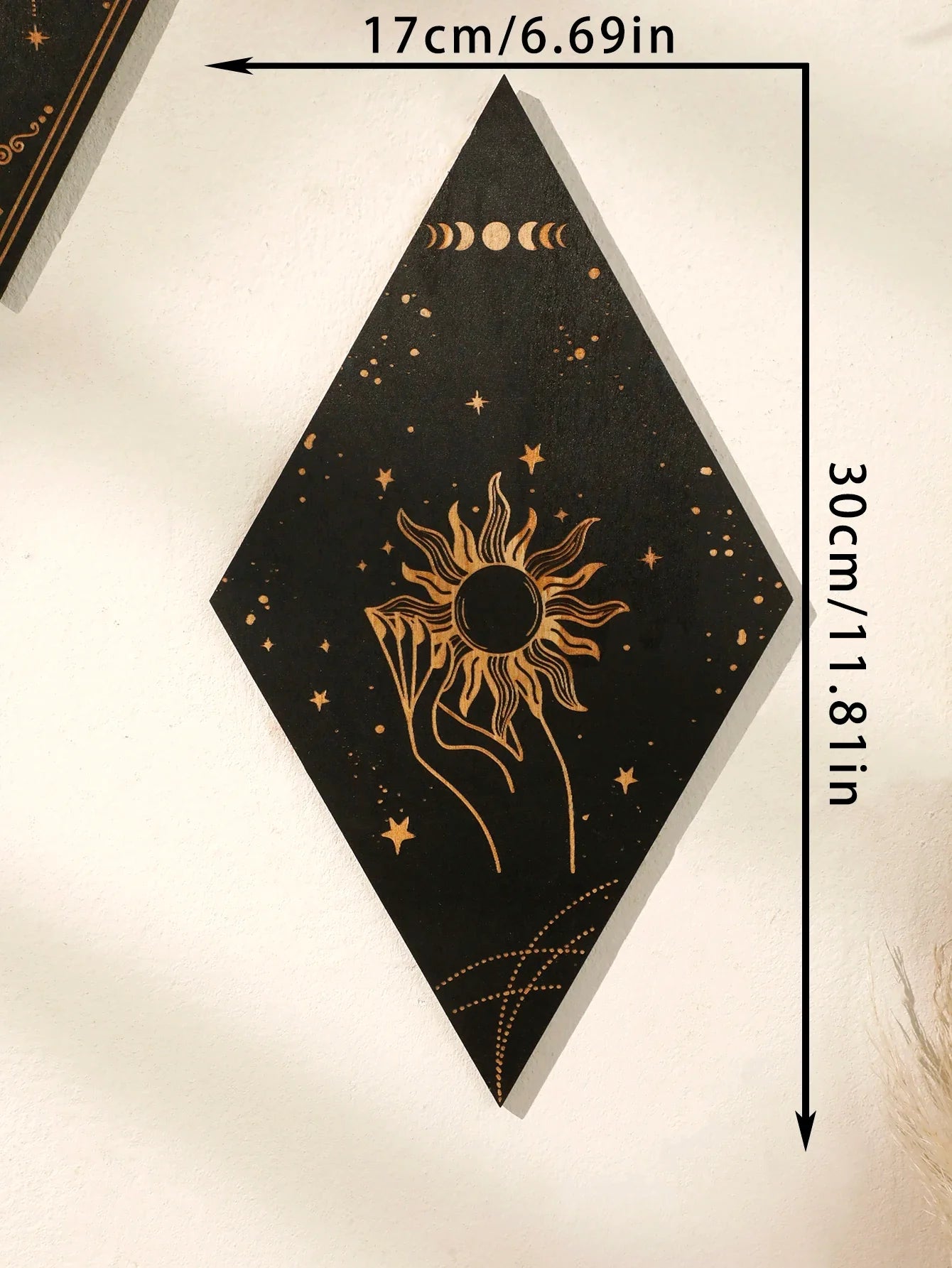 Wood Witchy Wall Plaques – HAND MOON 1 PC home decor