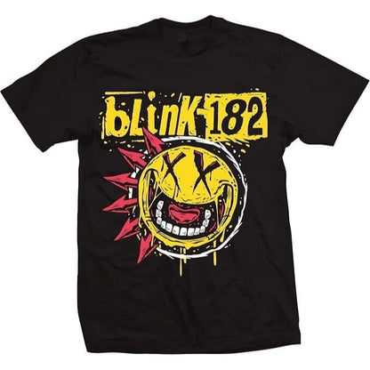Blink-182 T-Shirt | Punk Smiley Six Arrow Logo Tee – XXL Men's T-shirts