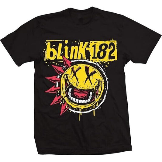 Blink-182 T-Shirt | Punk Smiley Six Arrow Logo Tee – XXL Men's T-shirts