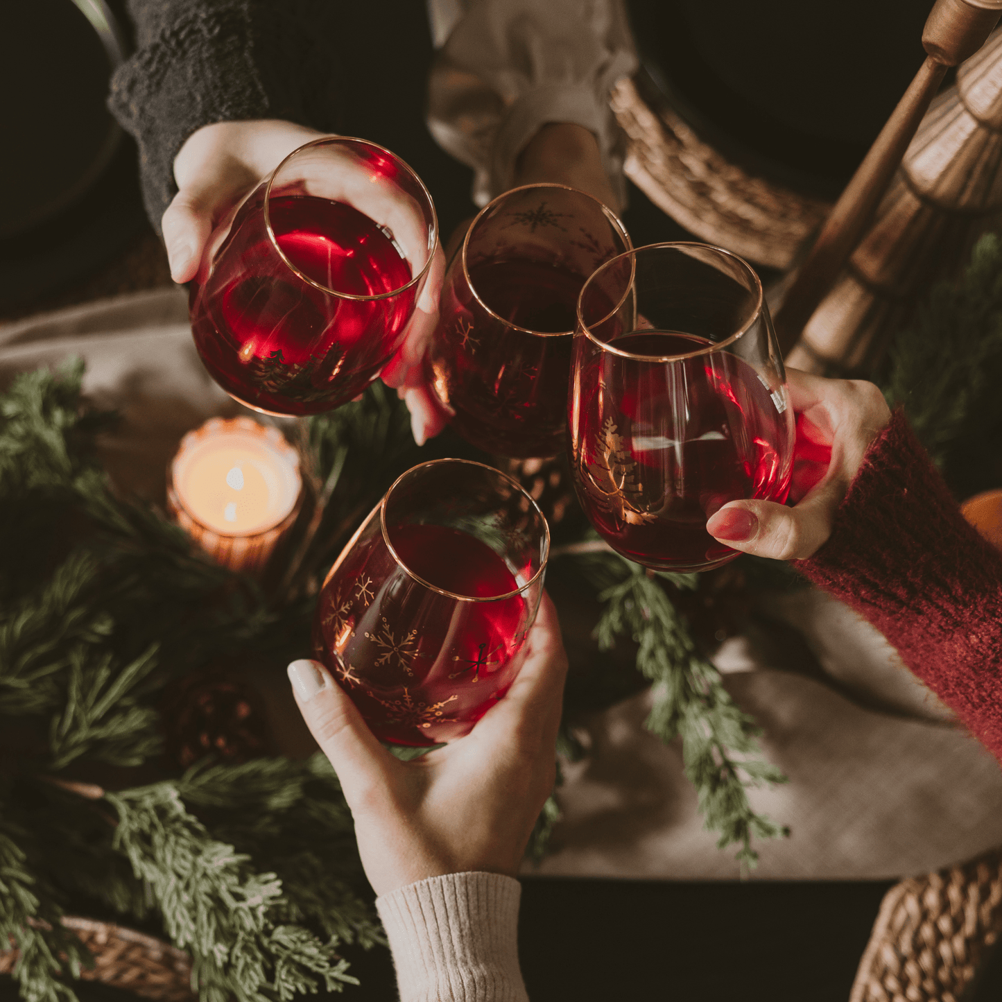 Trees Stemless Wine Glass - Boxed Set of 2